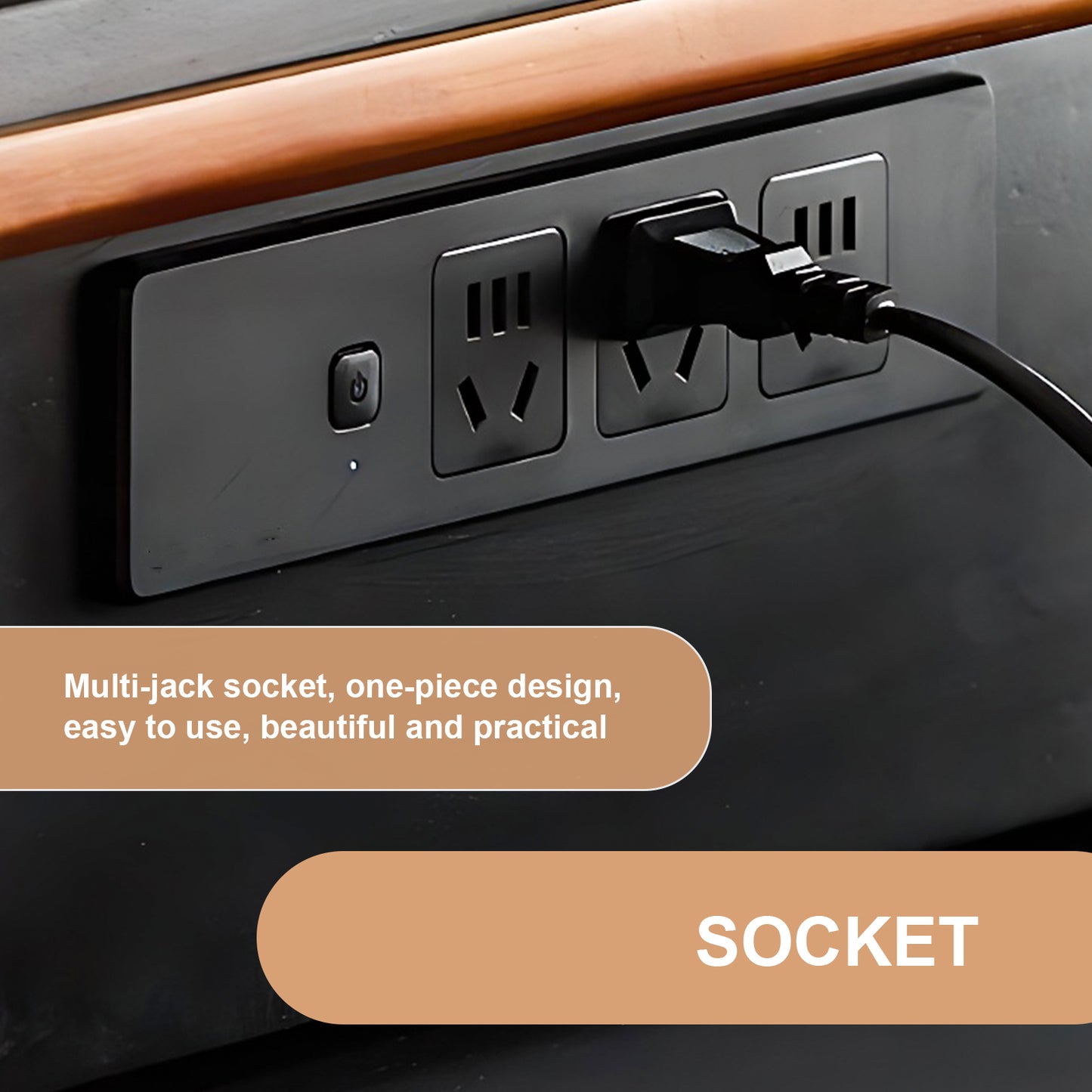 Aihm-Lon Brown Kitchen Island with Extendable Dinning Table 66.92"