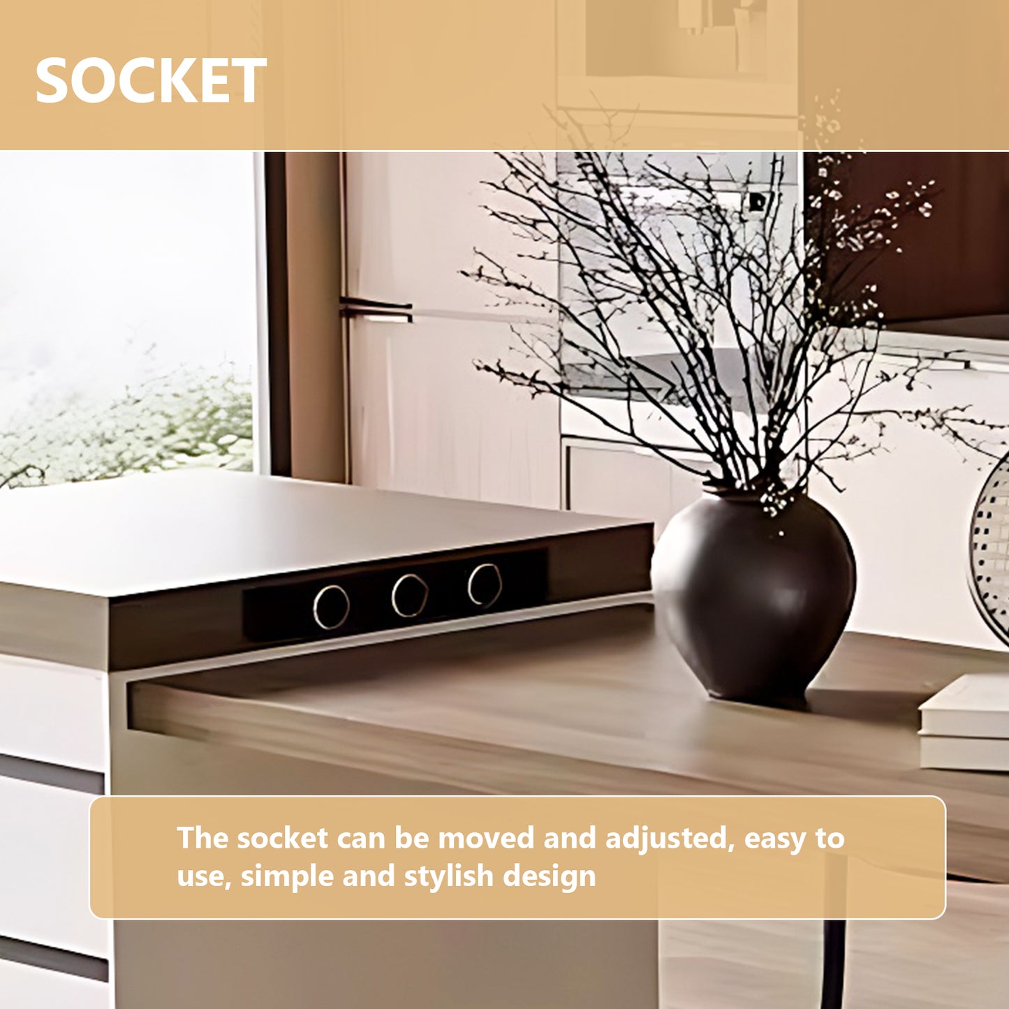 Aihm-Lon Modern Solid Wood Kitchen Island with Extendable Table  94.48"-102.36"