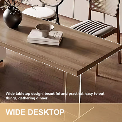 Aihm-Lon Modern Solid Wood Kitchen Island with Extendable Table  94.48"-102.36"