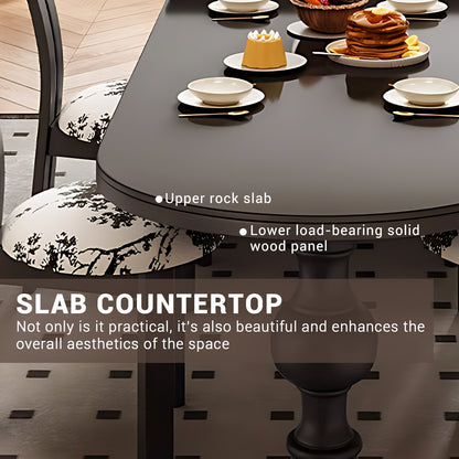 Aihm-Lon Sturdy Extendable Kitchen Island Dining Table 88.58"-96.45"