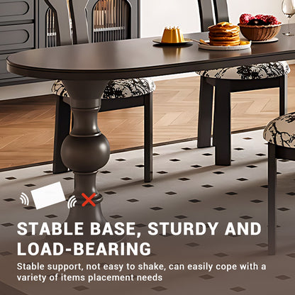 Aihm-Lon Sturdy Extendable Kitchen Island Dining Table 88.58"-96.45"