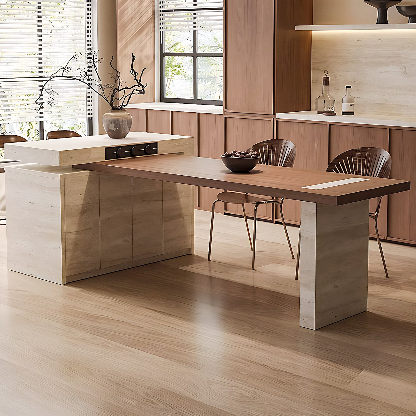 Aihm-Lon Adjustable Extendable Kitchen Island Table 47.24"-70.86"