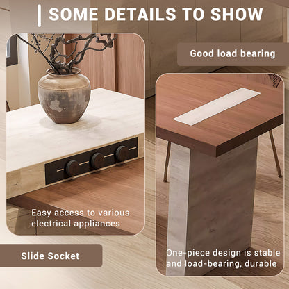 Aihm-Lon Adjustable Extendable Kitchen Island Table 47.24"-70.86"