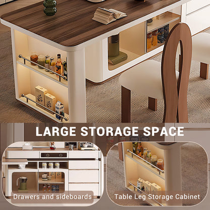 Aihm-Lon Kitchen Island with Adjustable Extendable Table 57.08"-72.83"