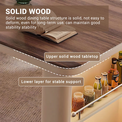 Aihm-Lon Kitchen Island with Adjustable Extendable Table 57.08"-72.83"