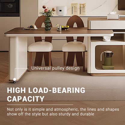 Aihm-Lon Kitchen Island with Adjustable Extendable Table 57.08"-72.83"