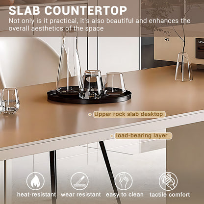 Aihm-Lon Kitchen Island with Extendable Table Pull-Out Open Storage 106.29"