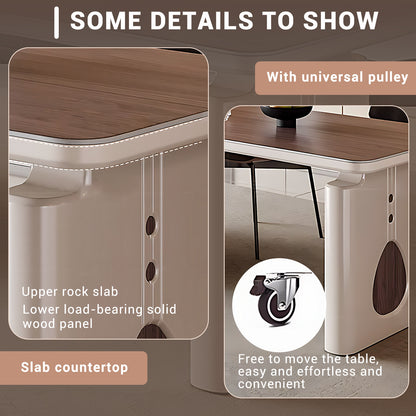 Aihm-Lon Kitchen Island with Extendable Table Open Cabinet 96.45"