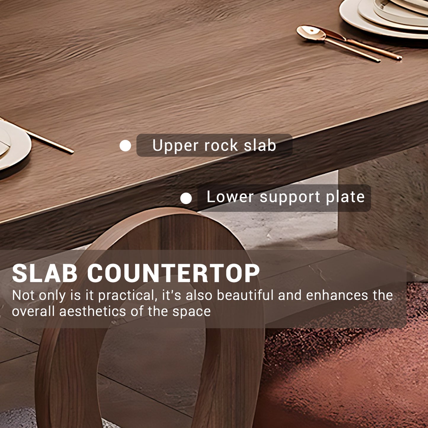 Aihm-Lon Minimalist Kitchen Island with Extendable Table 85.82"-101.57"