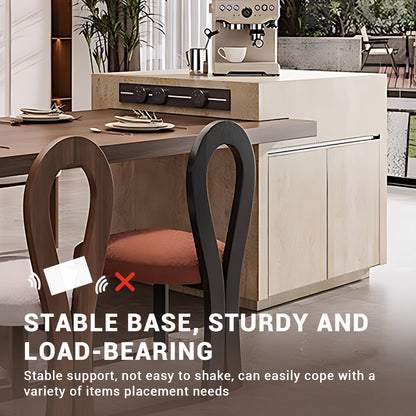 Aihm-Lon Minimalist Kitchen Island with Extendable Table 85.82"-101.57"