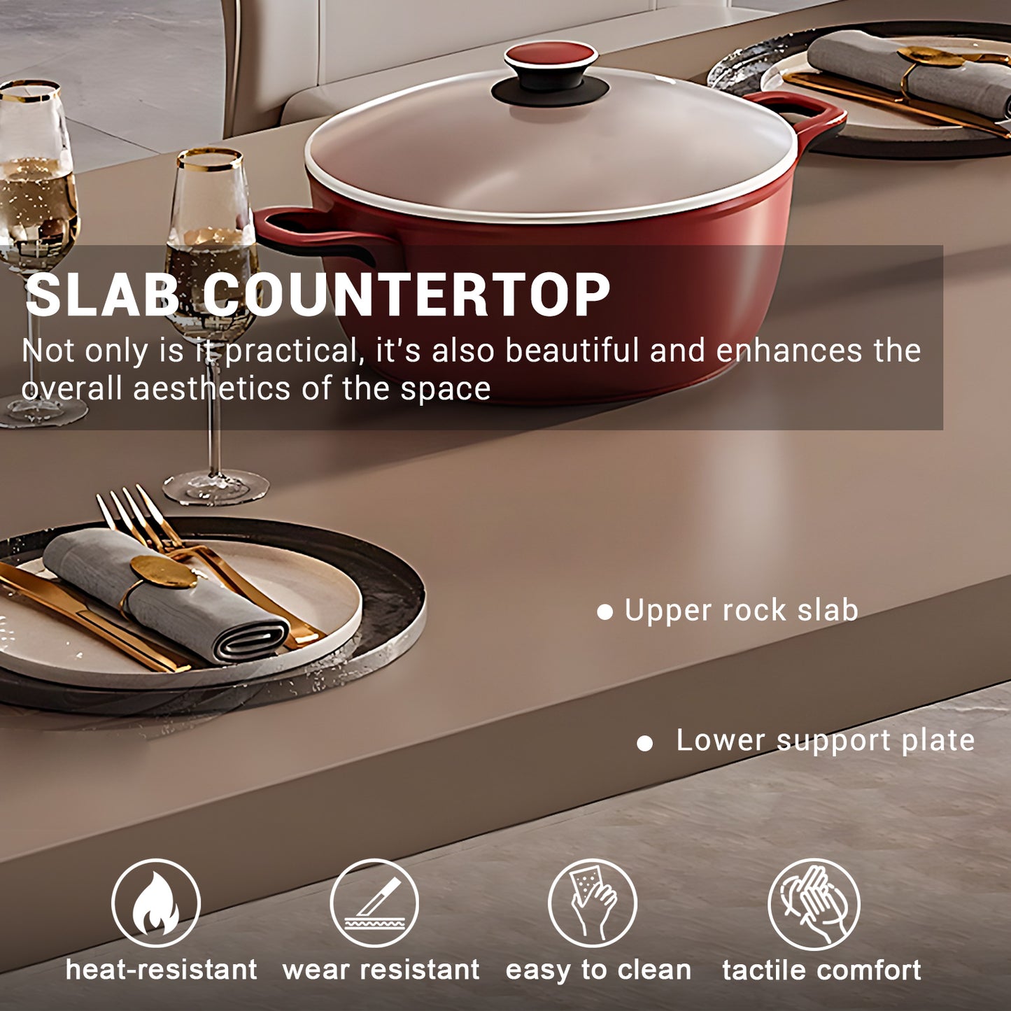 Aihm-Lon Large Kitchen Island with Extendable Dinning Table 85.03"-100.78"