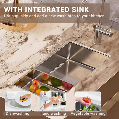 Aihm-Lon Kitchen Island with Extendable Table Side Storage Cabinet  66.92"-82.67"