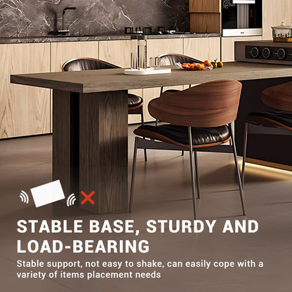 Aihm-Lon Brown Kitchen Island with Extendable Table 85.82"-109.44"