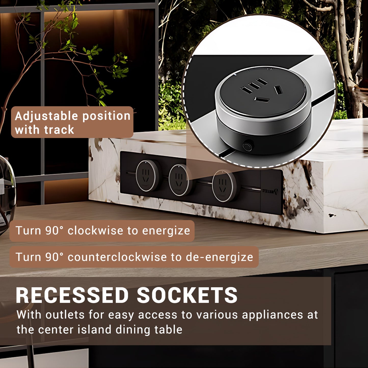 Aihm-Lon Kitchen Island with Extendable Table and Open Storage 85.82"-109.44"