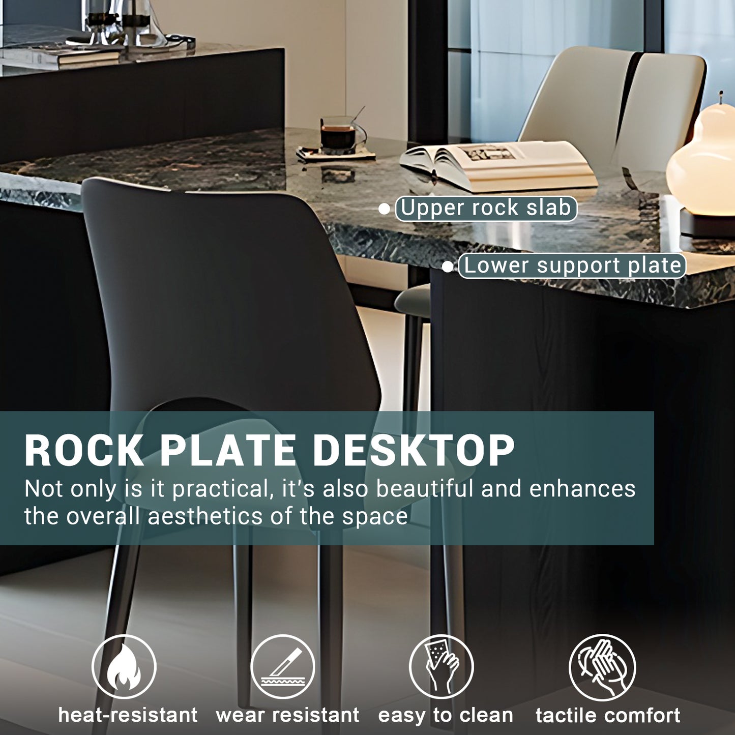 Aihm-Lon Kitchen Island with Unique Extendable Dining Table 93.7"-101.57"