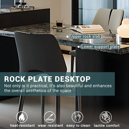 Aihm-Lon Kitchen Island with Unique Extendable Dining Table 93.7"-101.57"