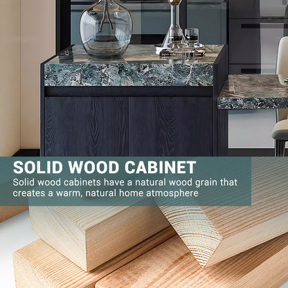 Aihm-Lon Kitchen Island with Unique Extendable Dining Table 93.7"-101.57"