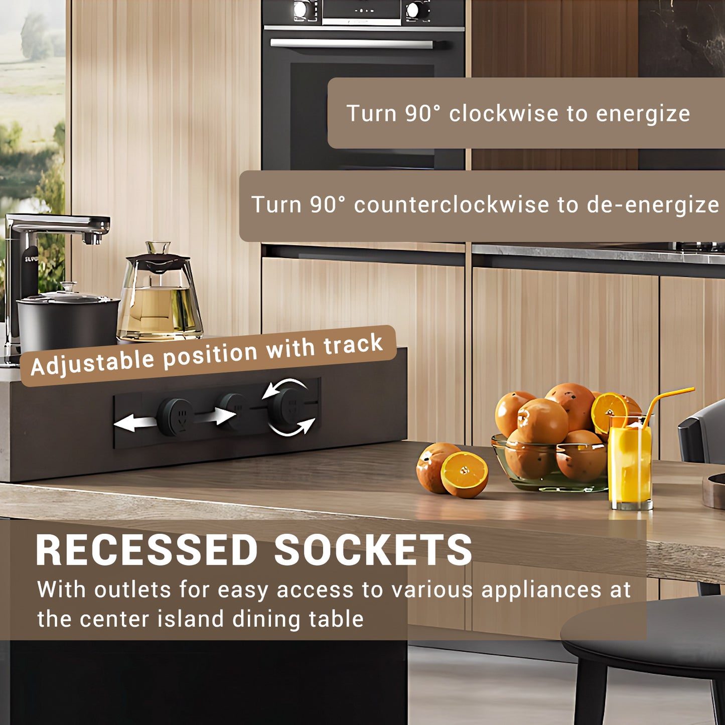 Aihm-Lon Kitchen Island with Extendable Table and Sink 78.74"-94.48"