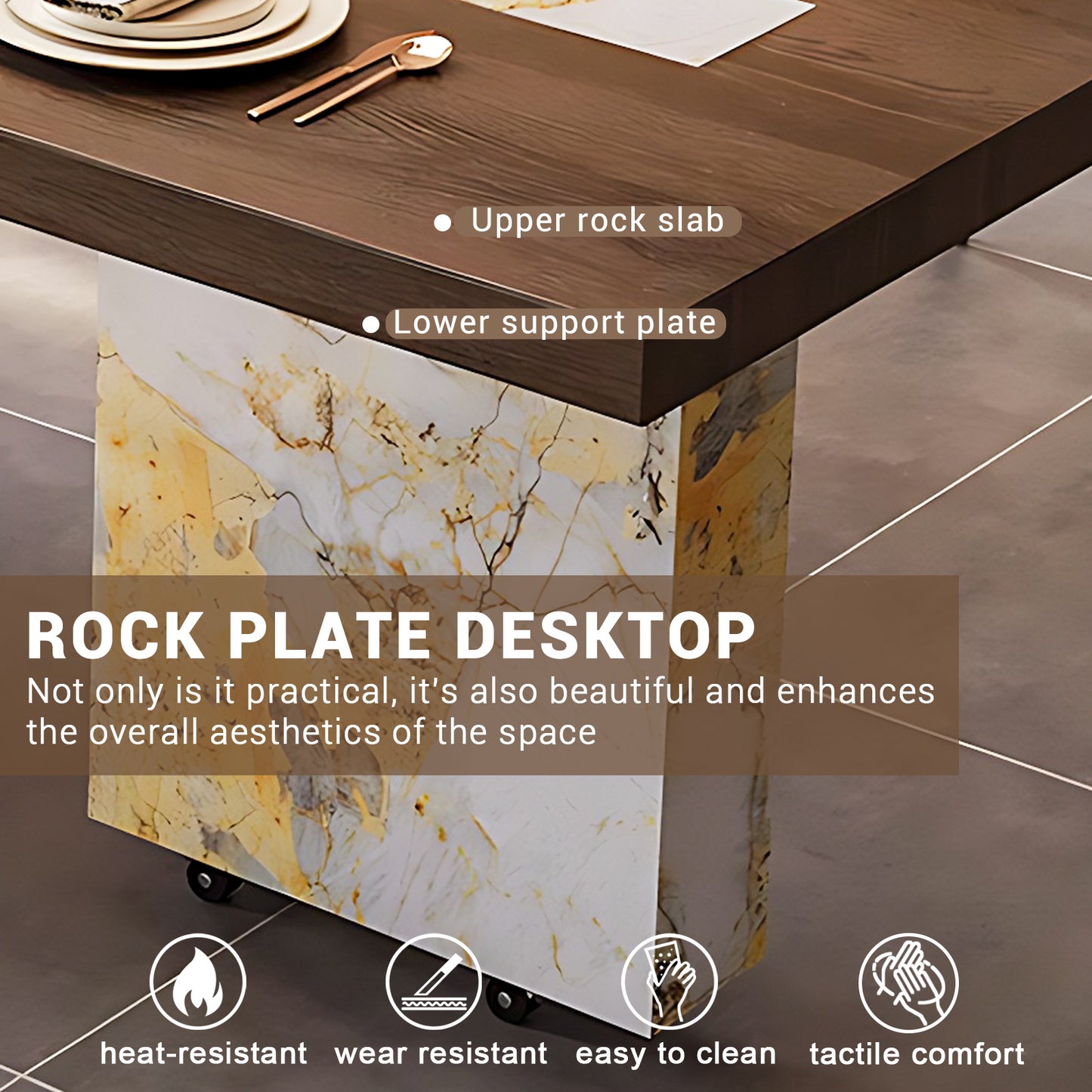 Aihm-Lon Kitchen Island with Extendable Table Wheels and Sink 93.7"-101.57"