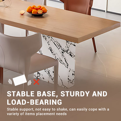 Aihm-Lon Kitchen Island with Extendable Table Unique Countertop 81.1"-100.78"