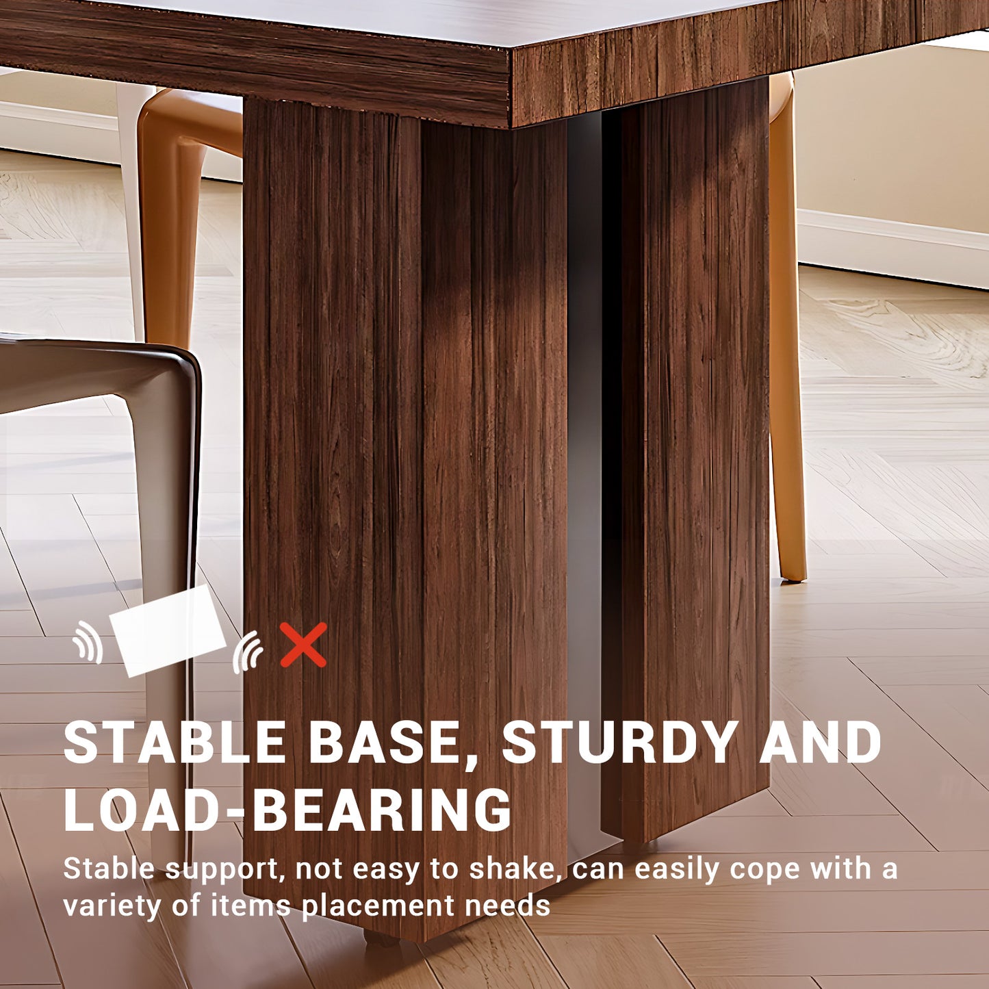 Aihm-Lon Black Kitchen Island with Wooden Extendable Table 85.82"-101.57"