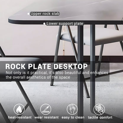 Aihm-Lon Gray Kitchen Island with Extendable Table Chairs 55.11"-62.99"