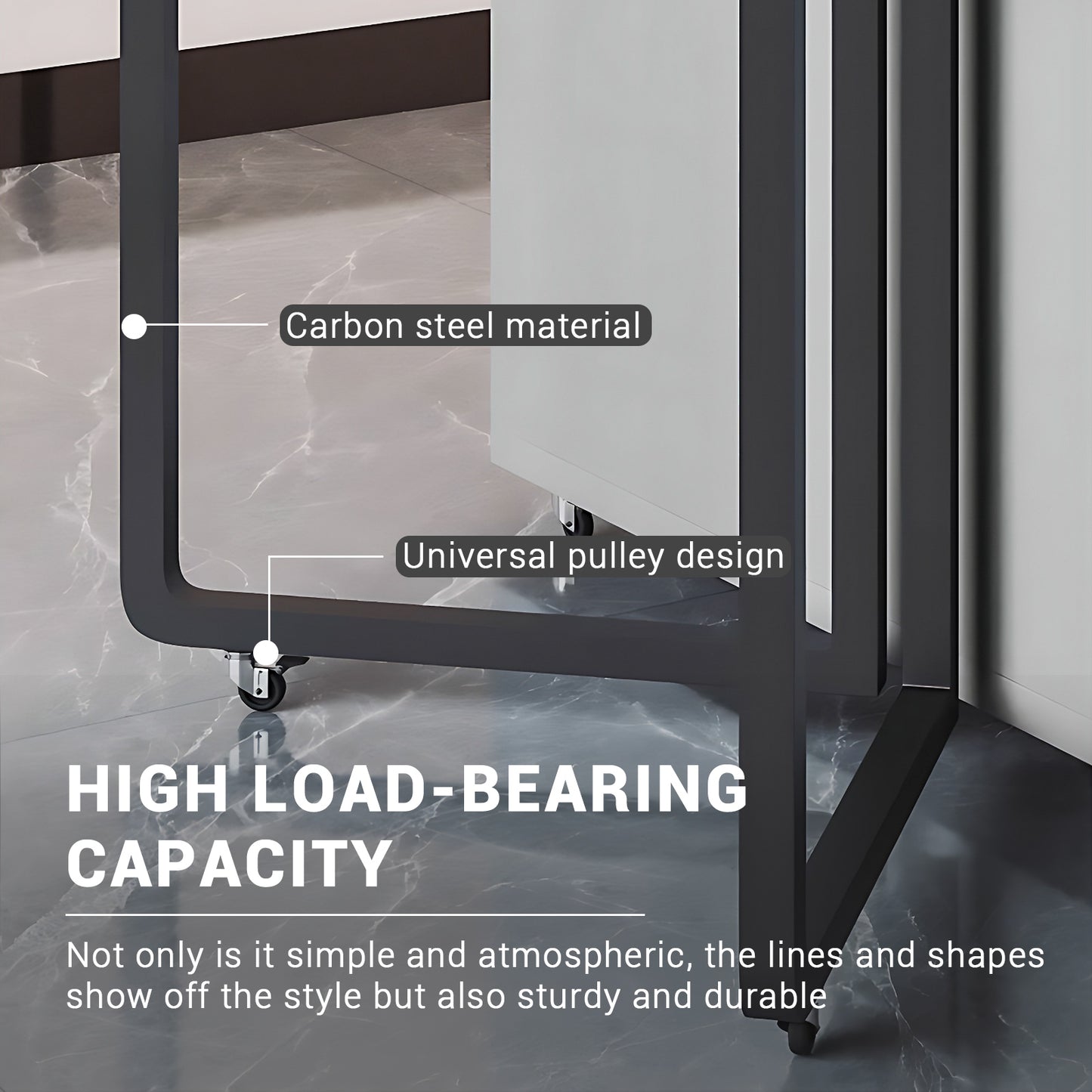 Aihm-Lon Gray Kitchen Island with Extendable Table Chairs 55.11"-62.99"