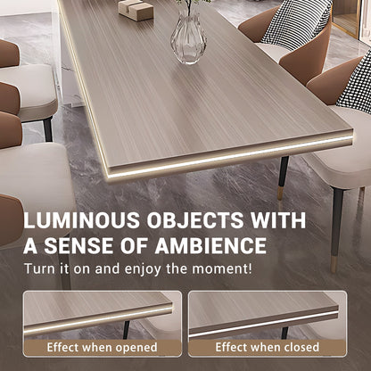 Aihm-Lon Floating Kitchen Island Table with Extendable Dining Table 93.7"-101.57"