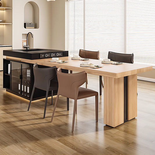 Aihm-Lon Kitchen Island with Extendable Table and Sink 93.7"-101.57"