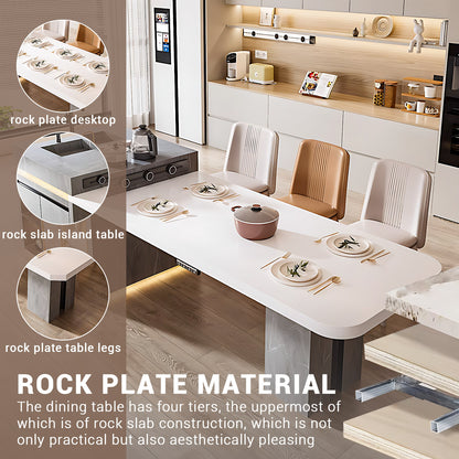 Aihm-Lon Kitchen Island with Sink Extendable Dinning Table 93.7"-109.44"