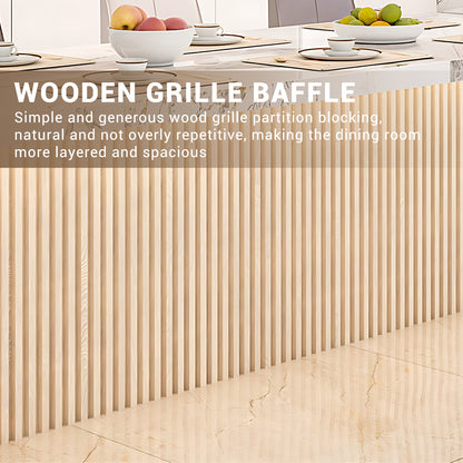 Aihm-Lon Modern Kitchen Island with Extendable Table 93.7"-101.57"