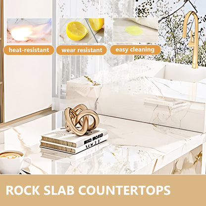 Aihm-Lon Kitchen Island with Extendable Table Stainless Steel Leg 93.7"-101.57"