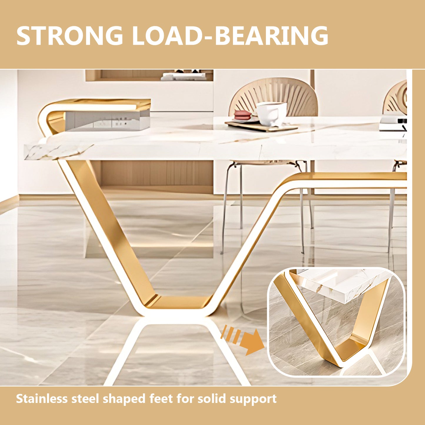 Aihm-Lon Kitchen Island with Extendable Table Stainless Steel Leg 93.7"-101.57"