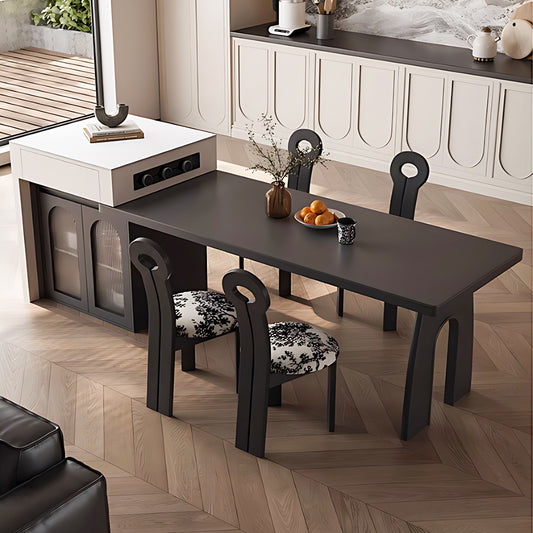 Aihm-Lon Kitchen Island with Extendable Table and Storage 66.14"-81.88"