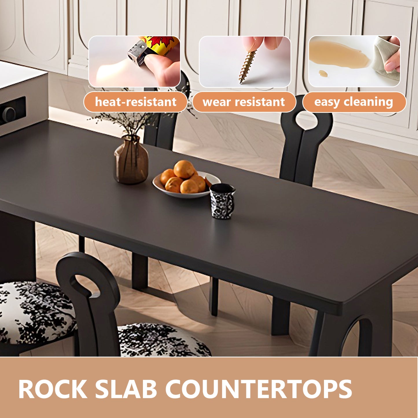 Aihm-Lon Kitchen Island with Extendable Table and Storage 66.14"-81.88"