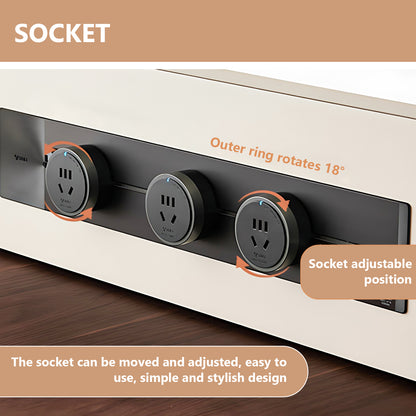 Aihm-Lon Kitchen Island with Extendable Table and Storage 66.14"-81.88"