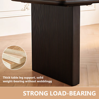 Aihm-Lon Black and White Kitchen Island with Extendable Dining Table 66.92"-82.67"