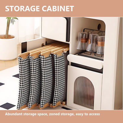 Aihm-Lon Kitchen Island with Folding Extendable Table Wheels 91.33"