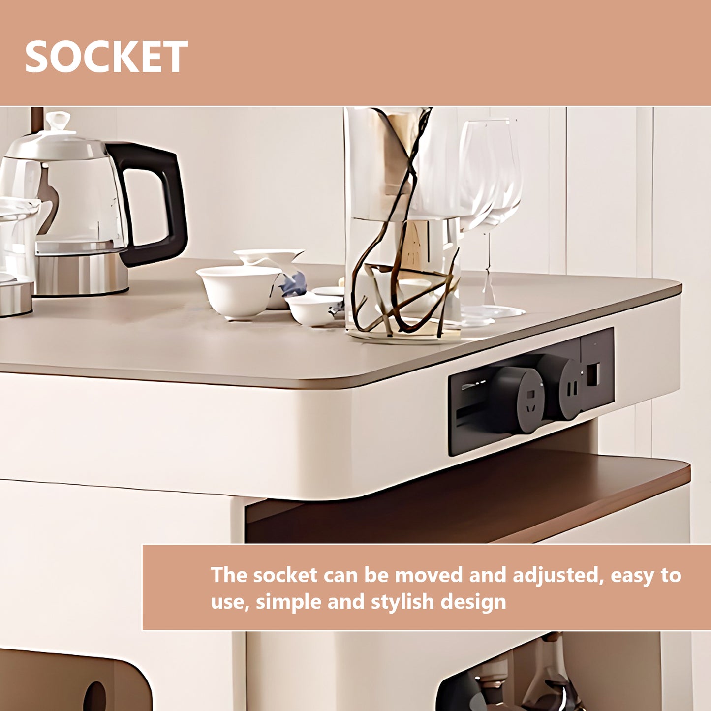 Aihm-Lon Kitchen Island with Folding Extendable Table Wheels 91.33"