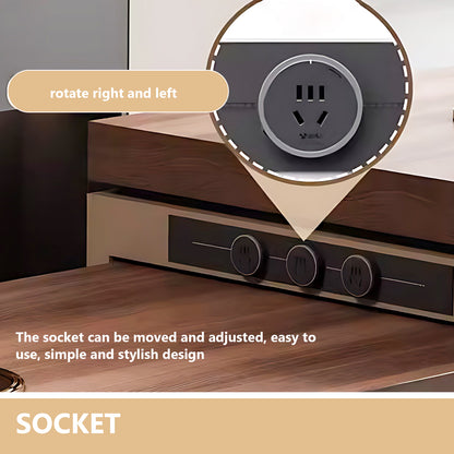 Aihm-Lon Kitchen Island with Extendable Table Appliance Storage 77.95"-89.76"