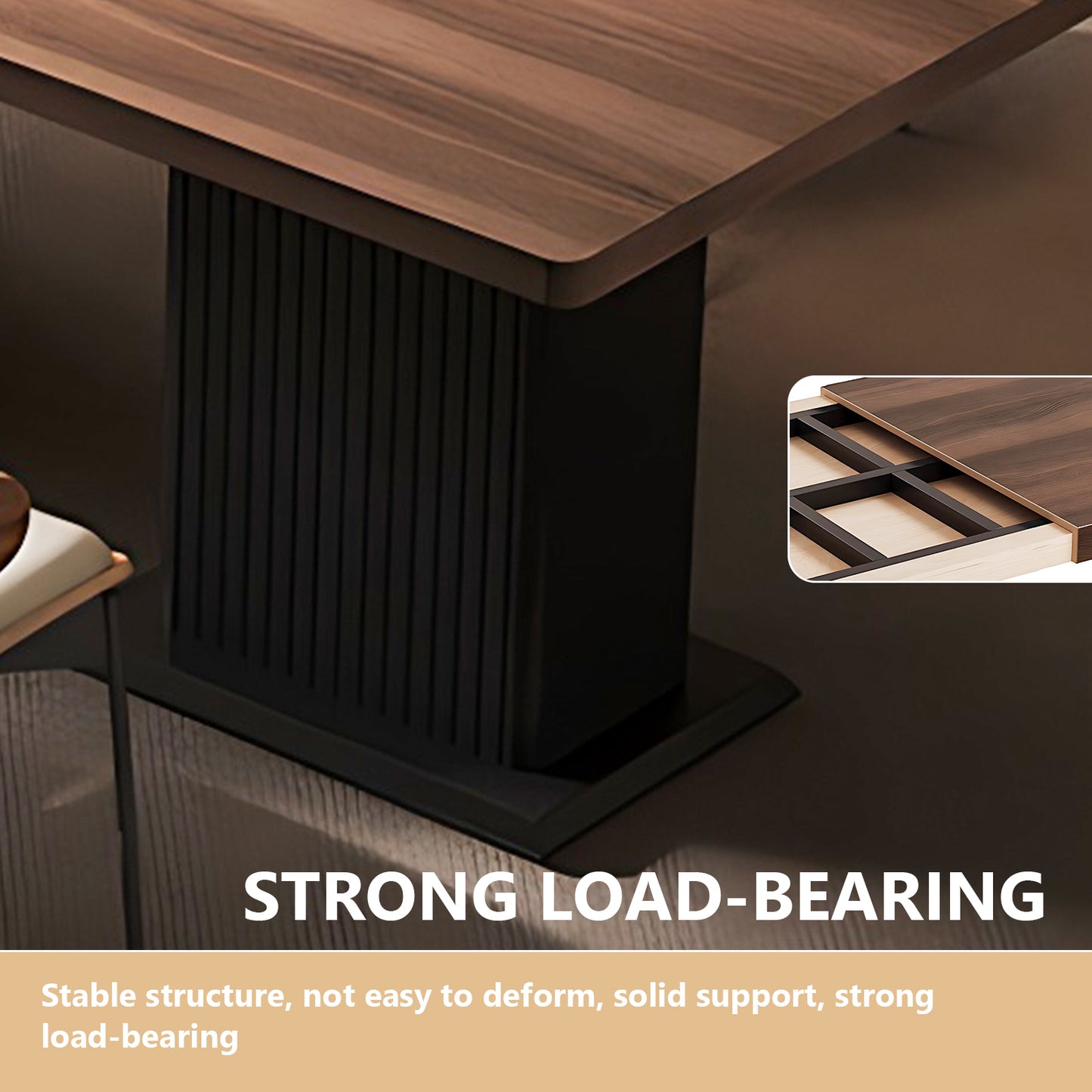 Aihm-Lon Kitchen Island with Extendable Table Appliance Storage 77.95"-89.76"