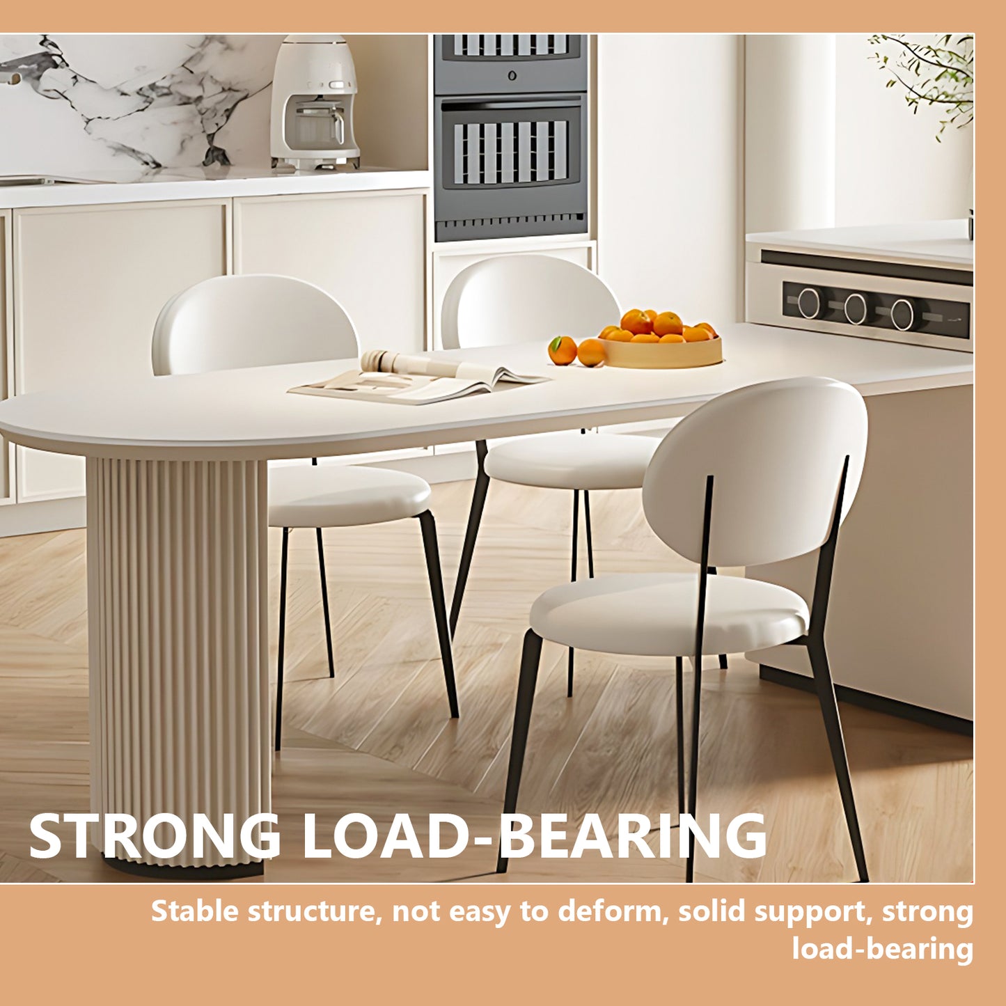 Aihm-Lon Kitchen Island with Drawers Extendable Table 61.41"-77.16"