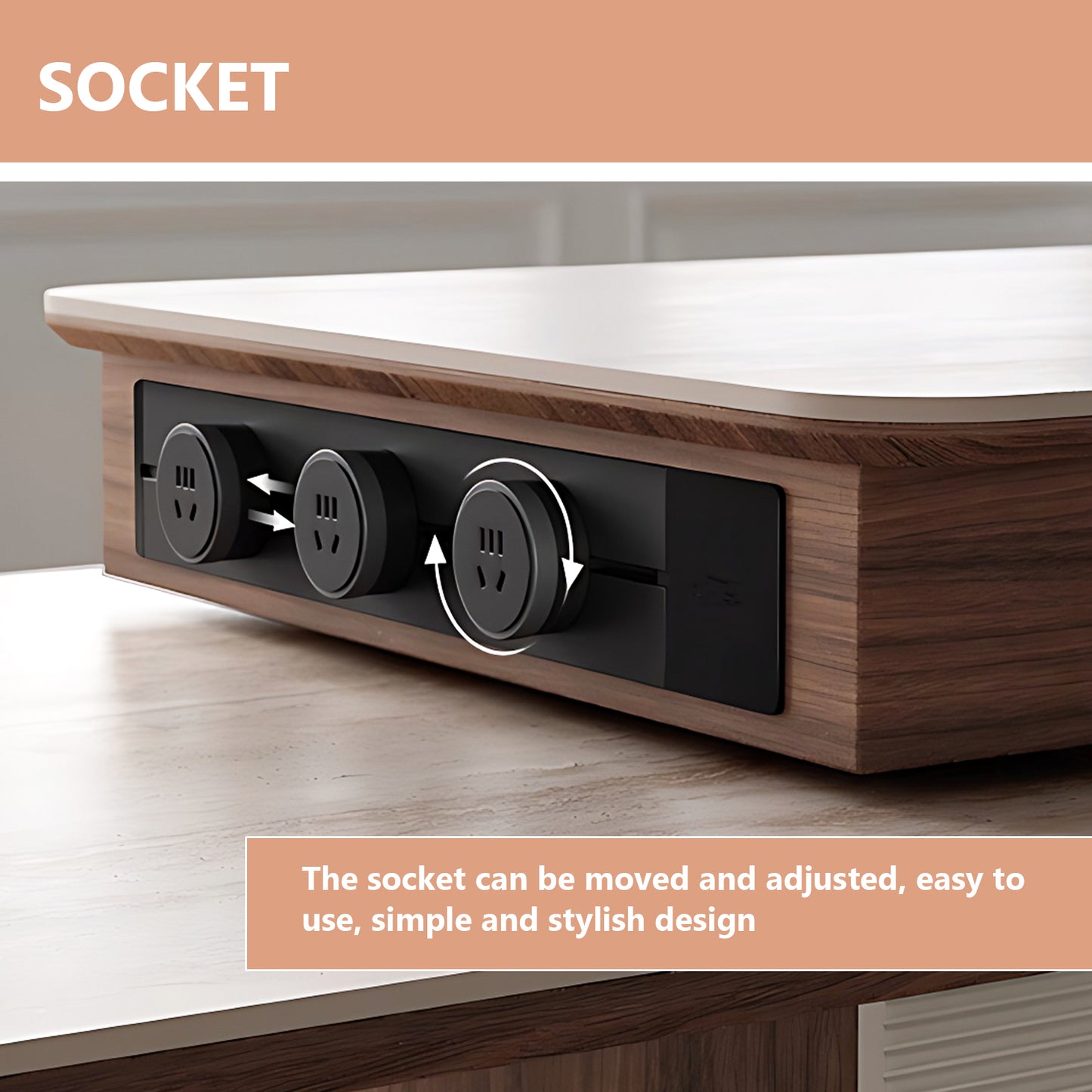 Aihm-Lon Kitchen Island with Extendable Table with Power Outlet 78.74"-94.48"