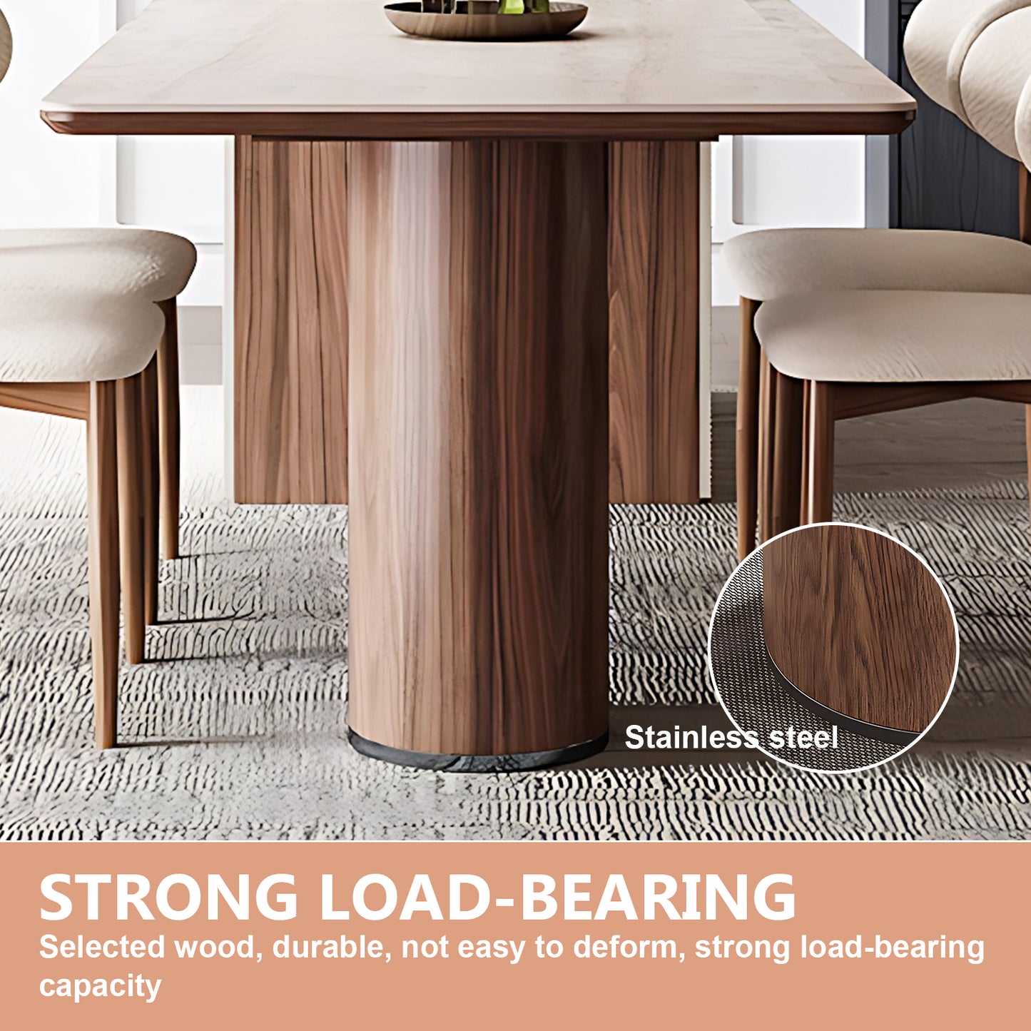 Aihm-Lon Kitchen Island with Extendable Table with Power Outlet 78.74"-94.48"