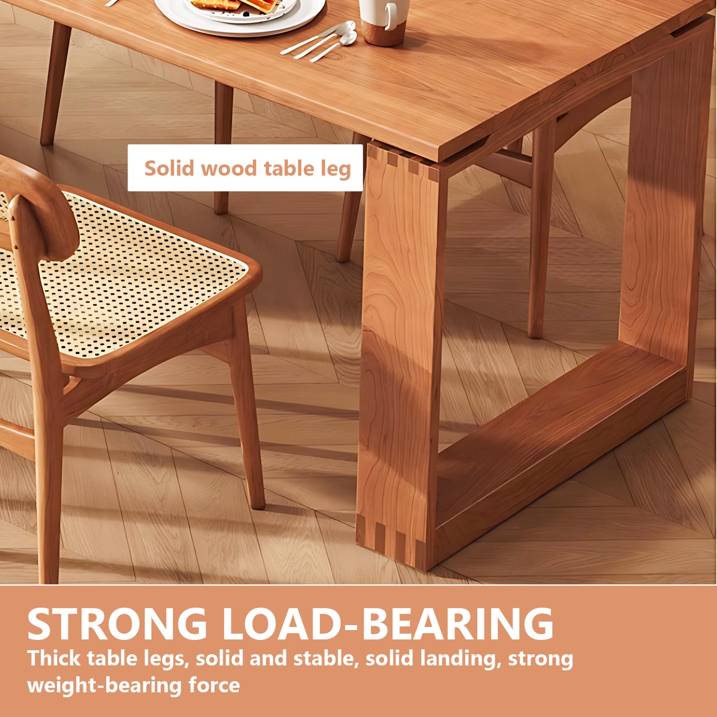 Aihm-Lon Kitchen Island with Extendable Table Sideboard Storage 62.2"-77.95"