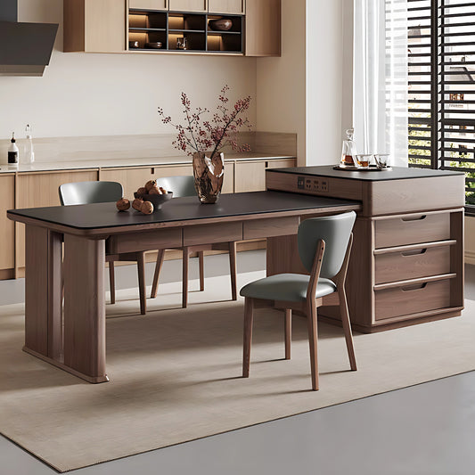 Aihm-Lon Modern Luxury Kitchen Island Extendable Table 84.64"