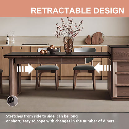 Aihm-Lon Modern Luxury Kitchen Island Extendable Table 84.64"