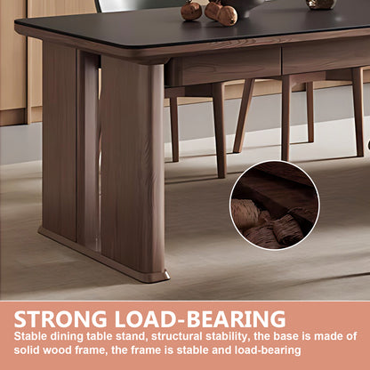 Aihm-Lon Modern Luxury Kitchen Island Extendable Table 84.64"