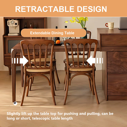 Aihm-Lon Solid Wood Kitchen Island with Extendable Table Drawers 88.58"-96.45"