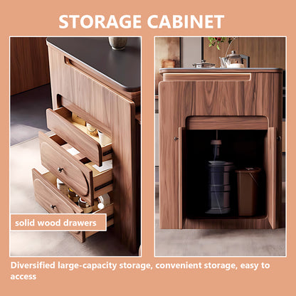 Aihm-Lon Kitchen Island with Foldable Extendable Table 92.91"